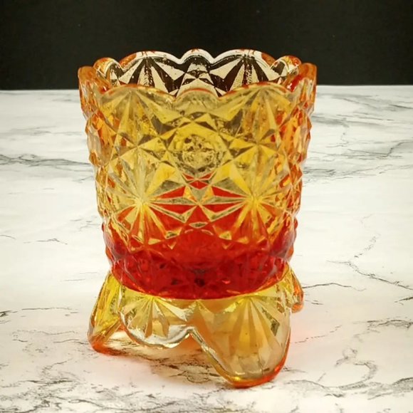 Degenhart Glass Daisy & Button Toothpick Trinket Paperweight Vtg - Picture 7 of 9